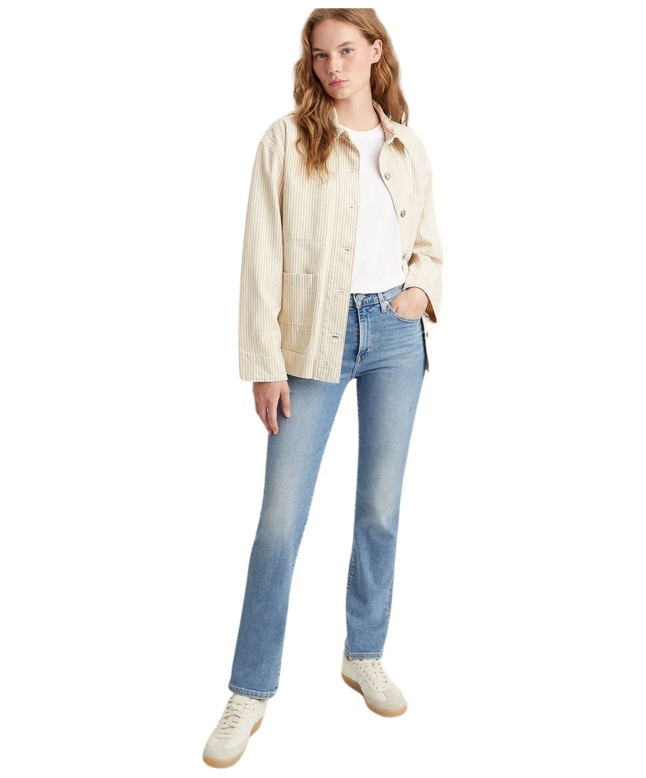 Damen Jeans 724 High Rise von Levis in Blue Wave Light