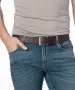 Herren Gürtel 401410 - 4cm Walkledergürtel von Bernd Götz in Dunkelbraun