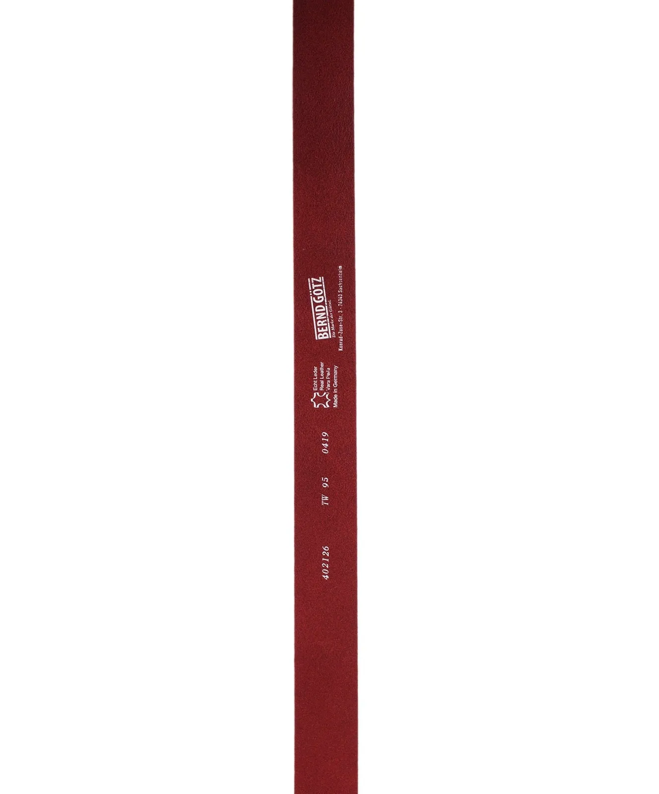 Damen Gürtel 4cm Nappaledergürtel von Bernd Götz in Rot