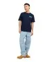 Herren Shirt Corp Logo Tee von Jack & Jones in Navy Blazer P4 Small Print