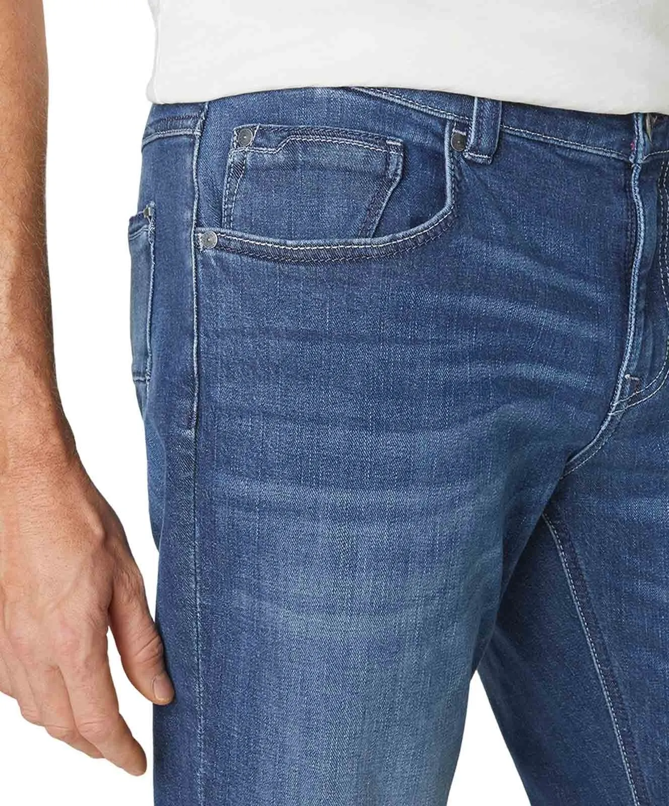 Herren Jeans Ben von Paddocks in Medium Blue Stone Used Moustache