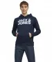 Herren Pullover Corp Logo Sweat Hood von Jack & Jones in Navy Blazer