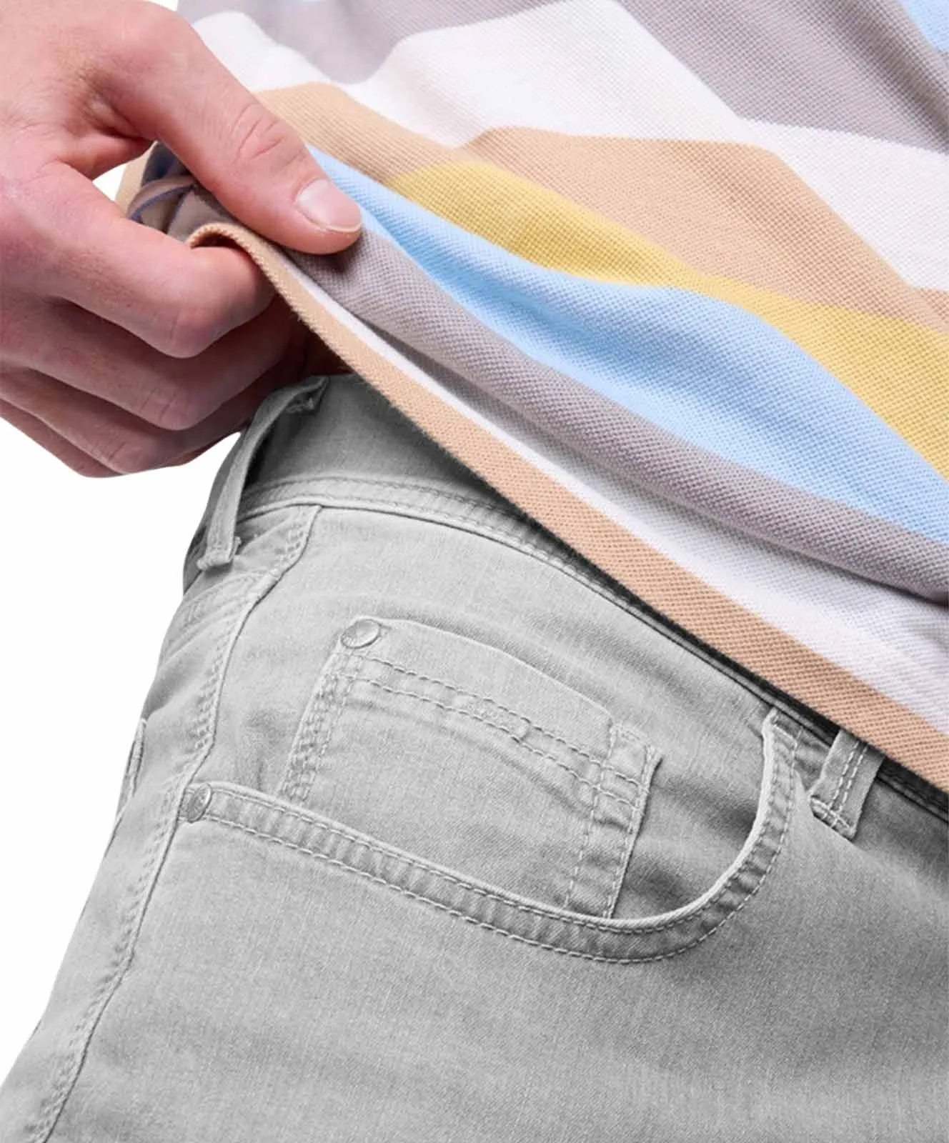 Herren Jeans Rando 1680 von Pioneer in Light Grey Stonewash