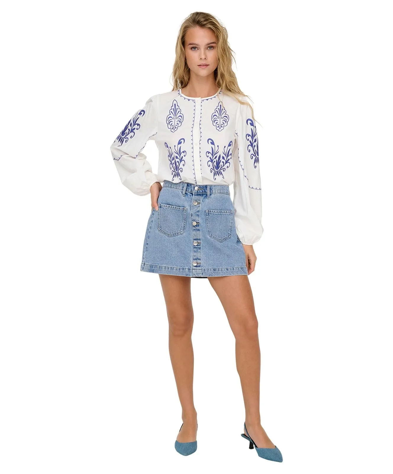 Damen Rock Amazing von Only in Light Blue