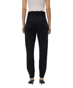 Vero Moda Paperbag Hose EVA mit Wickelgürtel in Schwarz