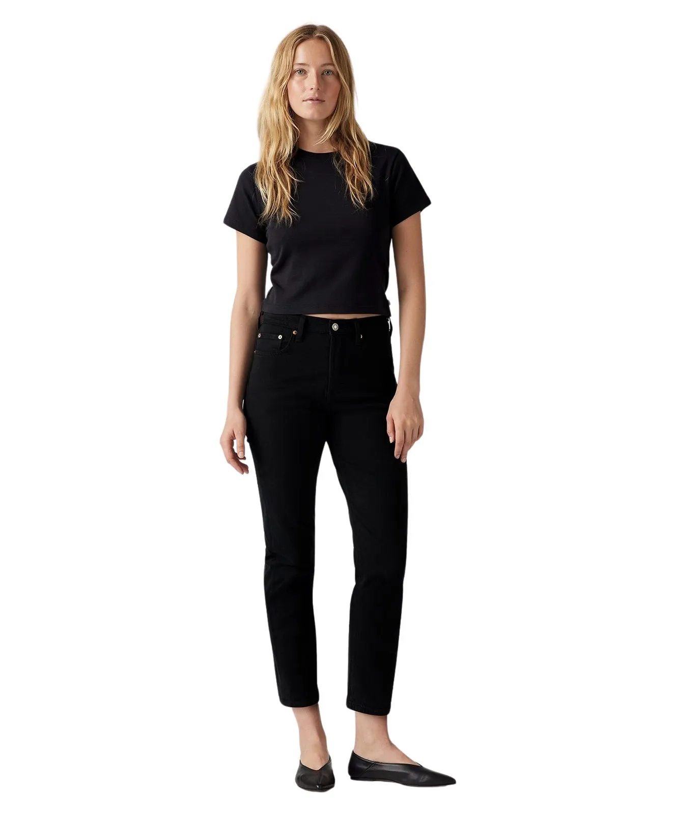 Damen Jeans 501 Crop von Levis in Black Sprout