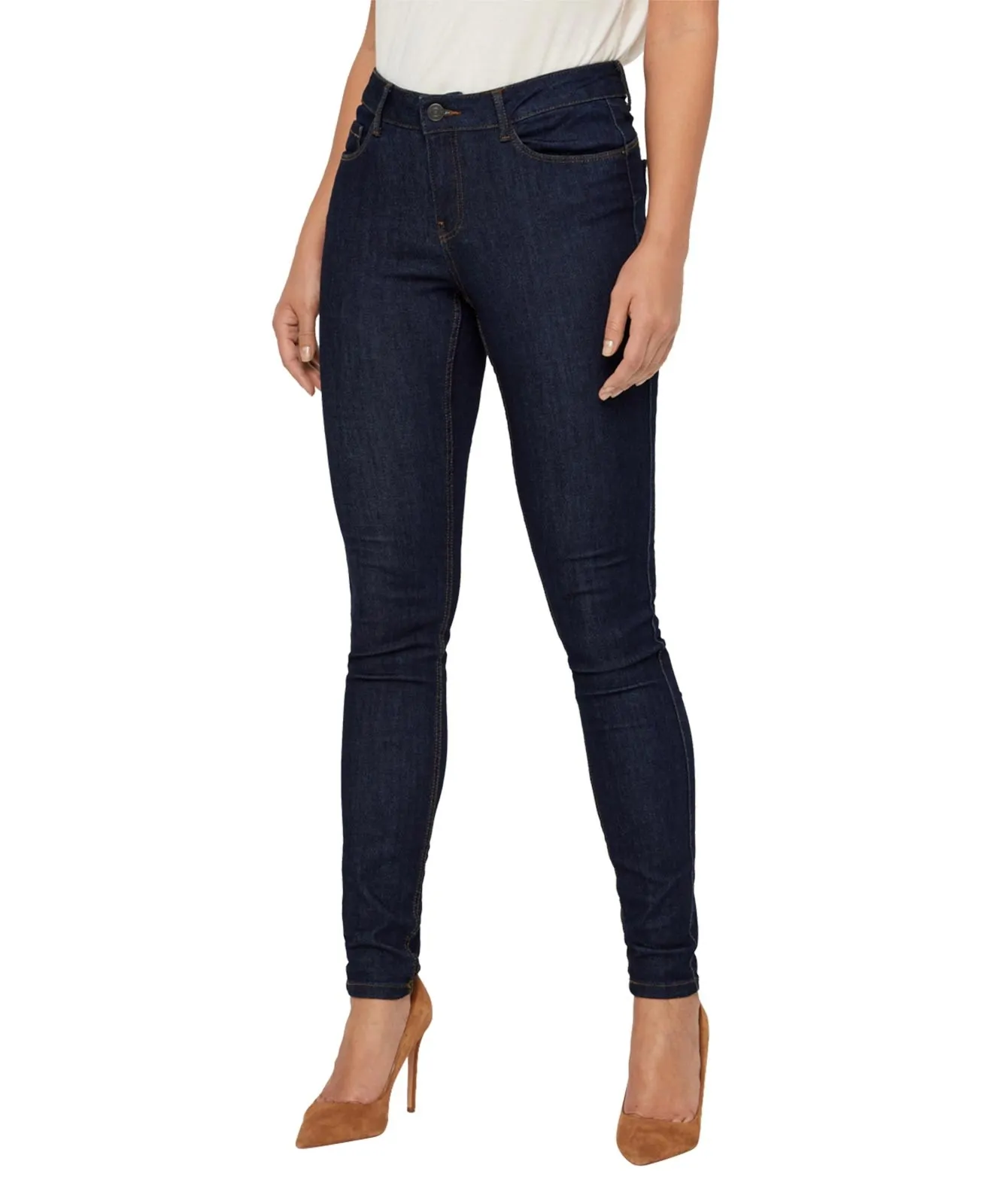 Damen Jeans Seven von Vero Moda in Dark Blue Denim