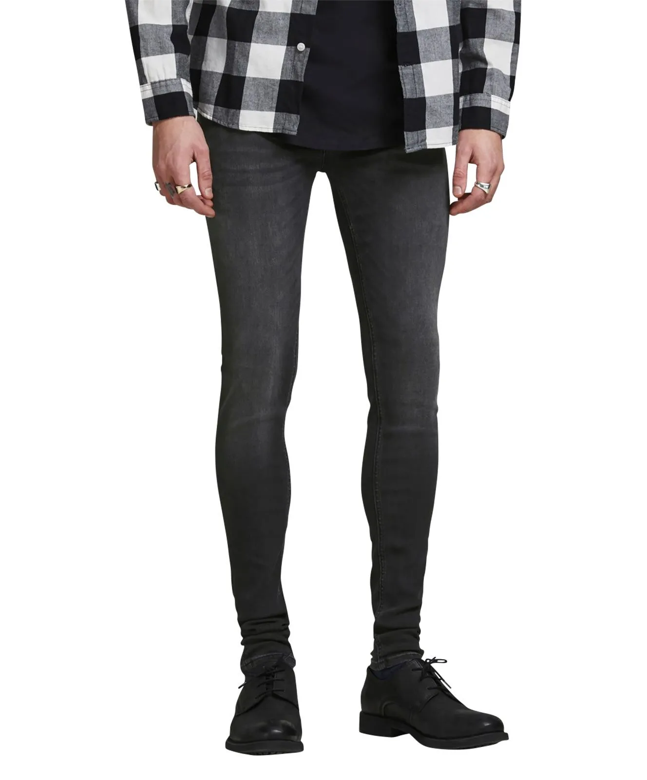 Jack & Jones Spray on Jeans Skinny Fit Tom in dunkelgrau Jack & Jones Spray on Jeans Skinny Fit Tom in dunkelgrau