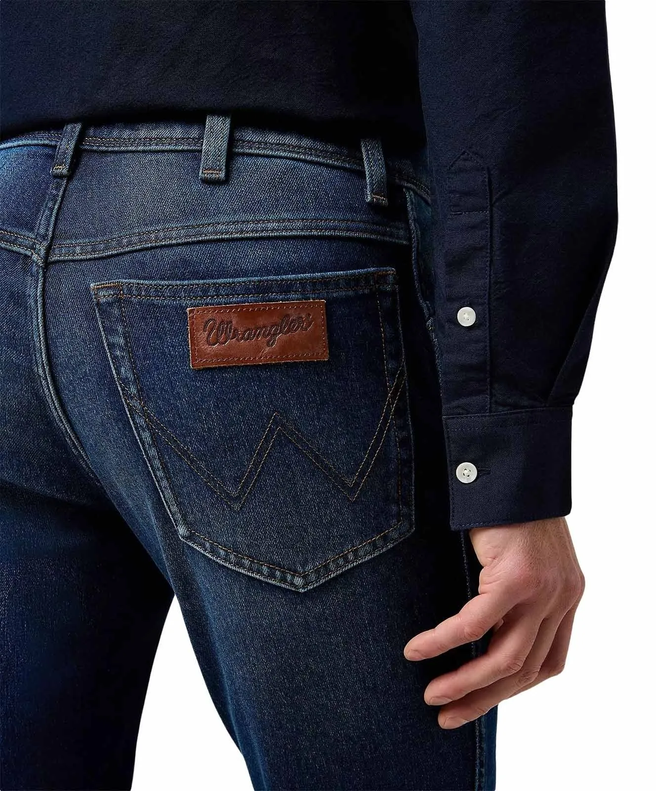 Herren Jeans Texas Slim von Wrangler in Fog