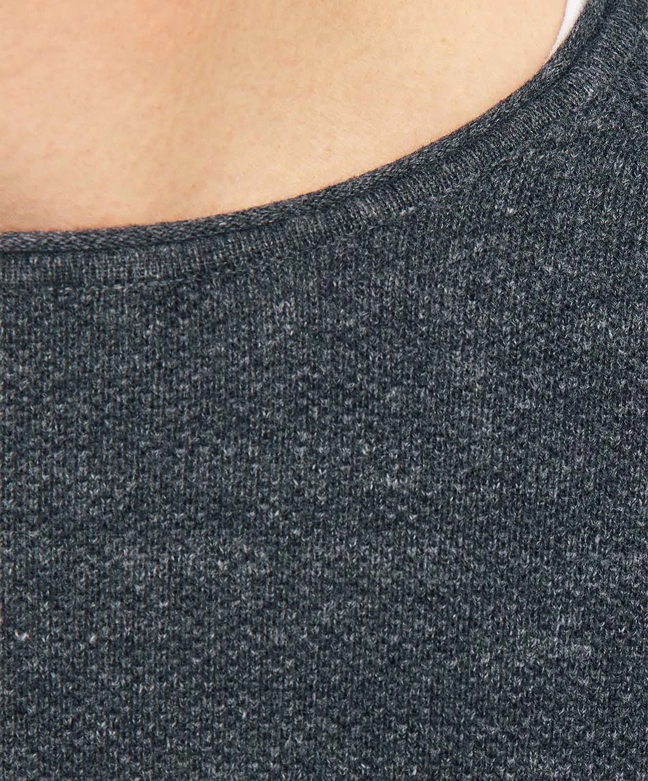 Herren Pullover Hill Knit Crew Neck von Jack & Jones in Dark Grey Melange