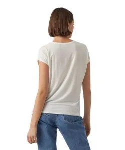 Vero Moda Rundhalsshirt AVA mit Kurzarm in weiß