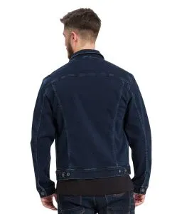 CROSS Jeansjacke mit Regular Fit in Schwarzblau