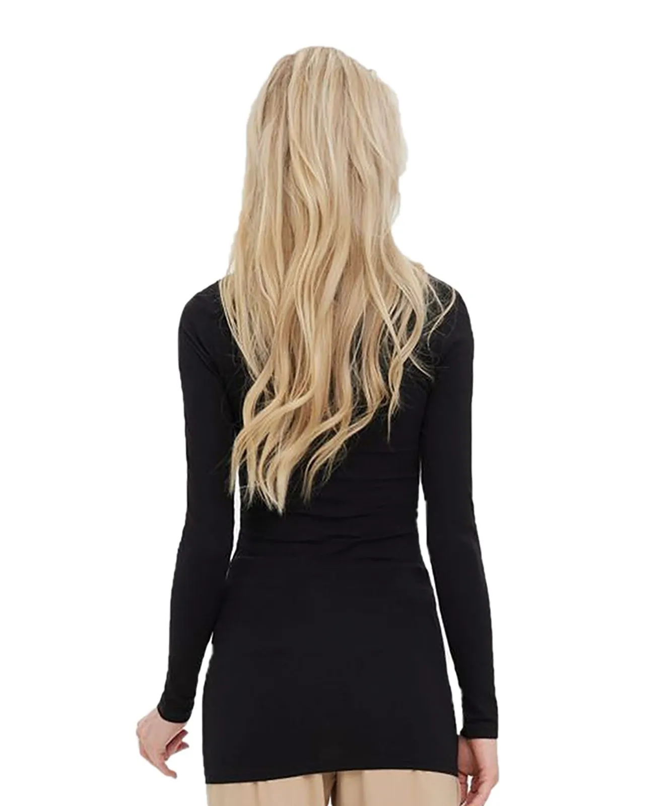 Damen Shirt Maxi My Soft Long U-Neck von Vero Moda in Black