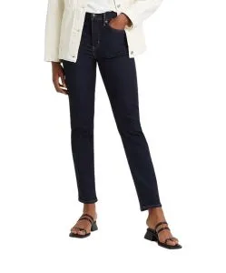 Damen Jeans 724 High-Waisted Straight von Levis in Blue Wave Rinse