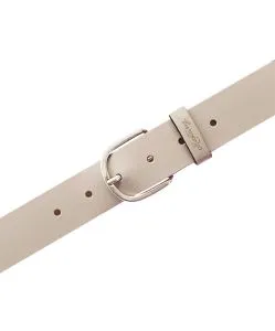 Mustang Damen-Gürtel mit Ovaler Dornschließe in Beige