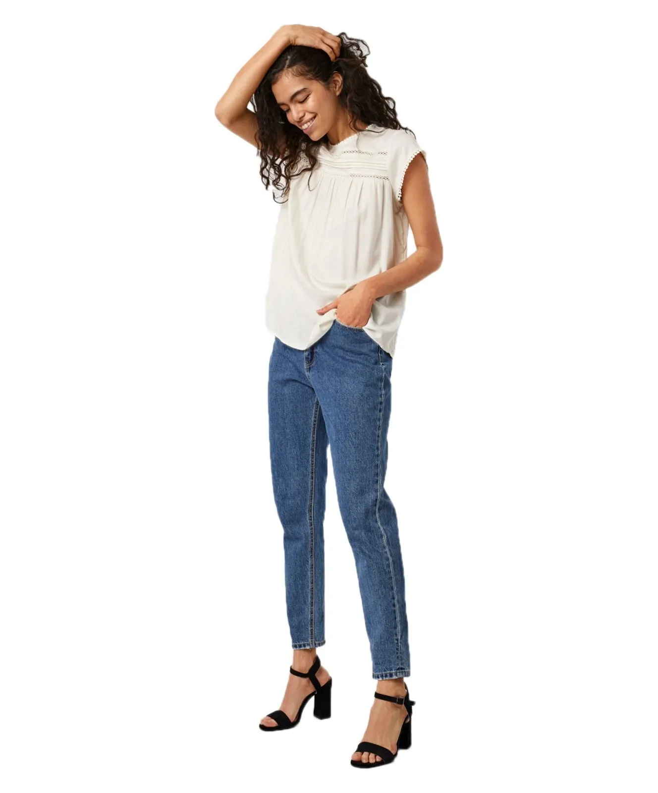 Damen Shirt Debbie von Vero Moda in Snow White