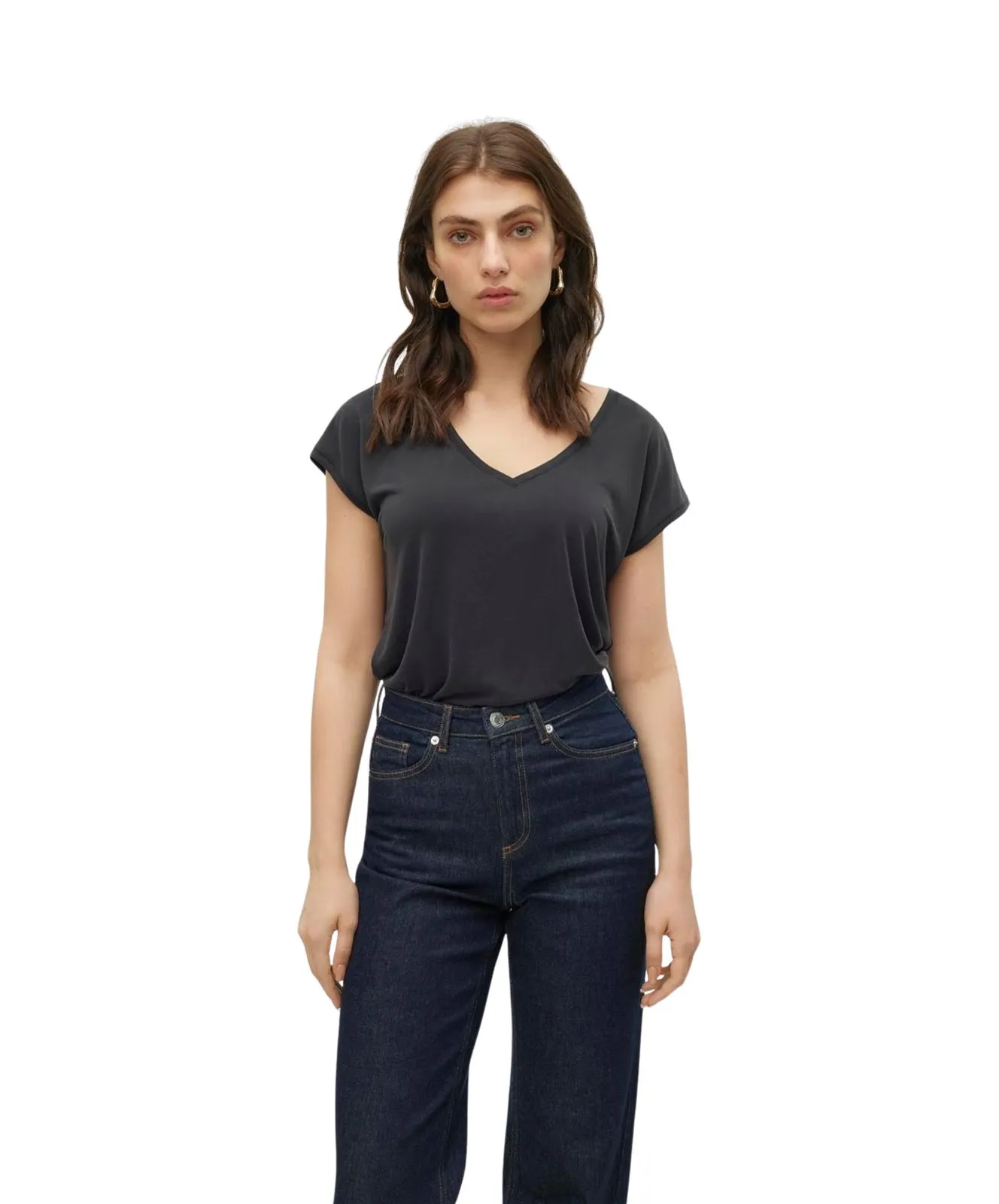 Damen Shirt Filli V-Neck von Vero Moda in Black