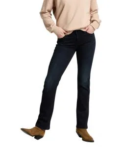 Cross Lauren Jeans in Blue Black mit ausgestelltem Bein