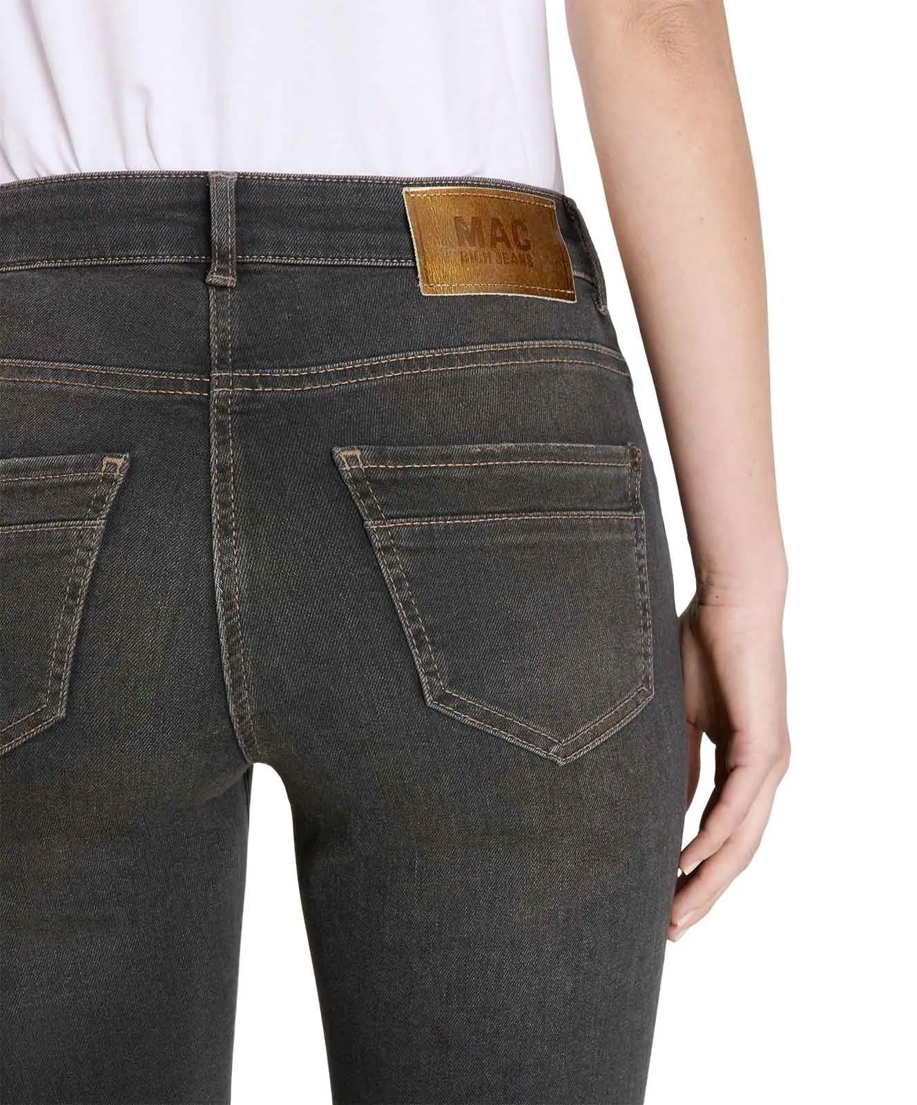 Damen Jeans Rich Slim von MAC in Fancy Brown  Black