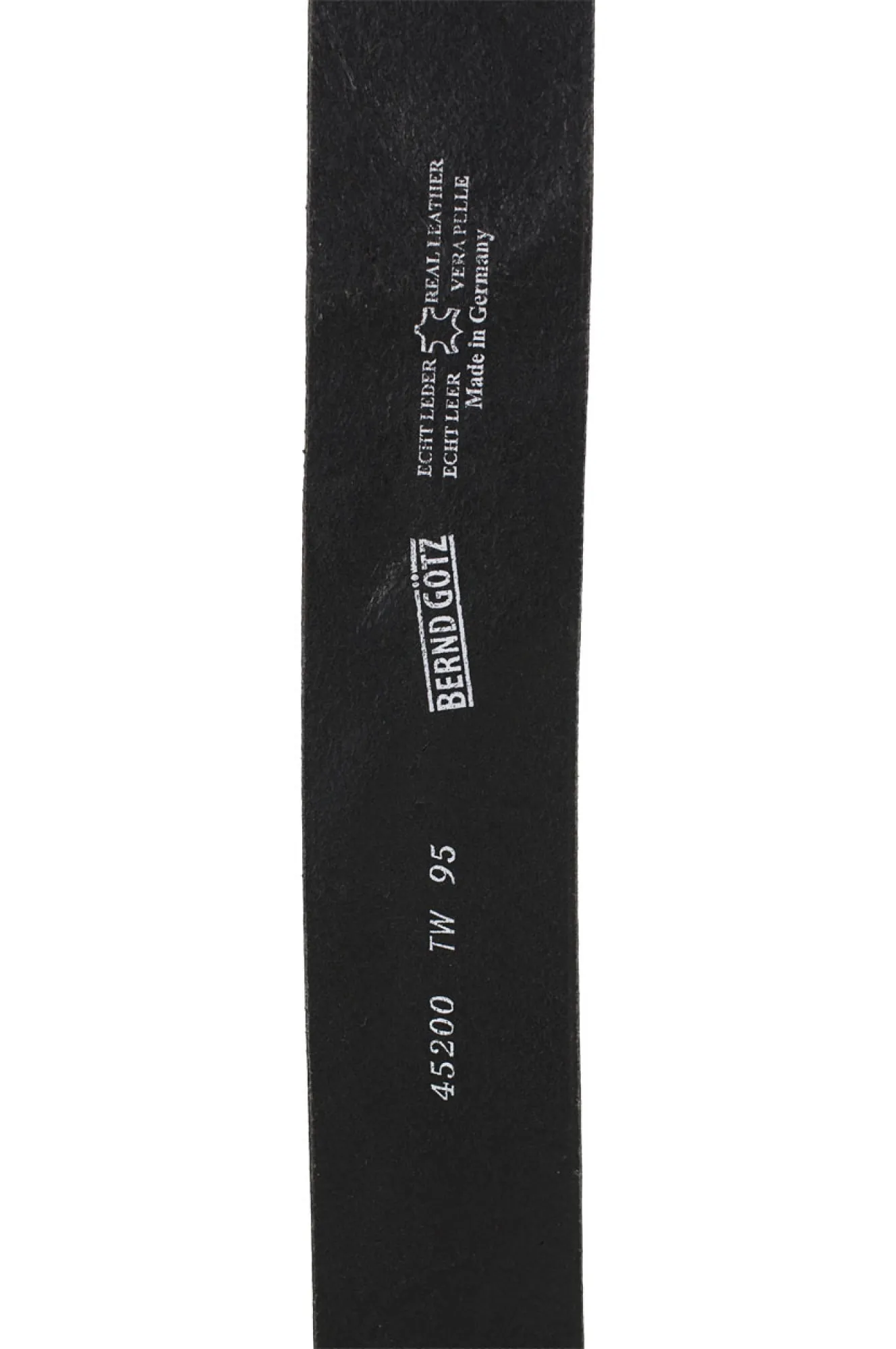 Herren Gürtel 4,5cm Walklederg.geprägt von Bernd Götz in Schwarz
