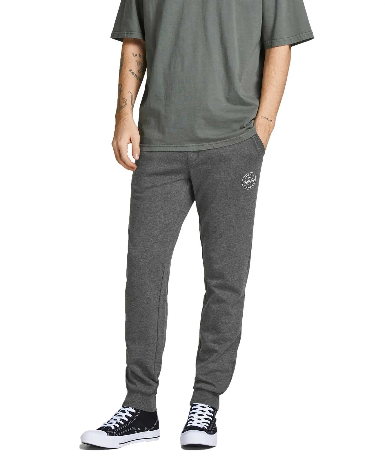 Herren Hose Gordon von Jack & Jones in Dark Grey Melange