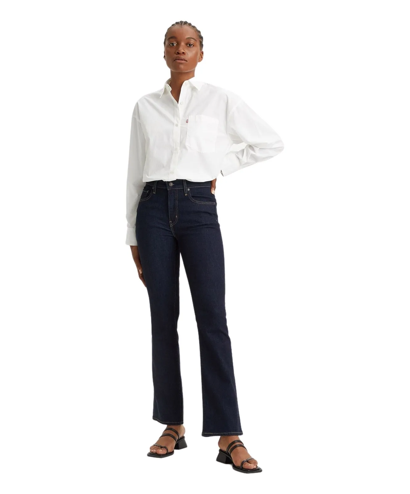 Damen Jeans 725 High Rise Bootcut von Levis in Blue Wave Rinse