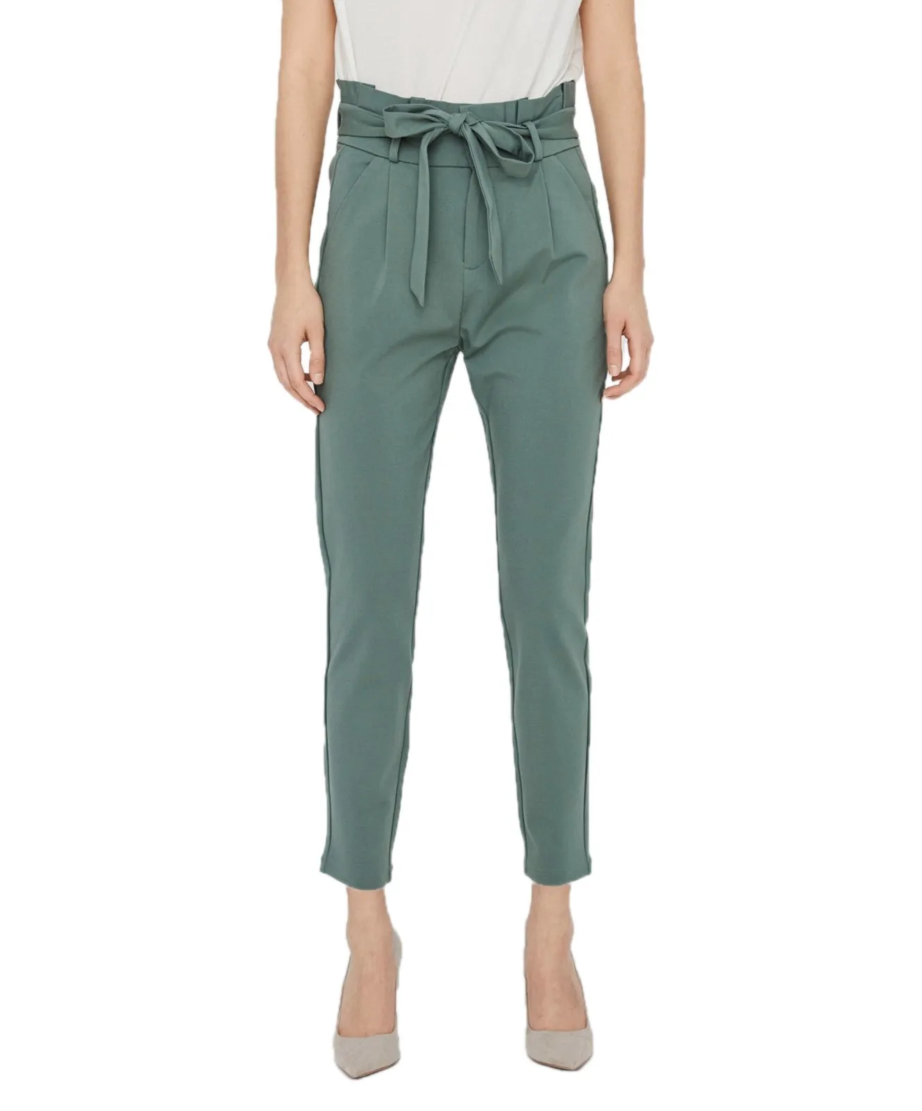 Damen Hose Eva Paperbag von Vero Moda in Laurel Wreath