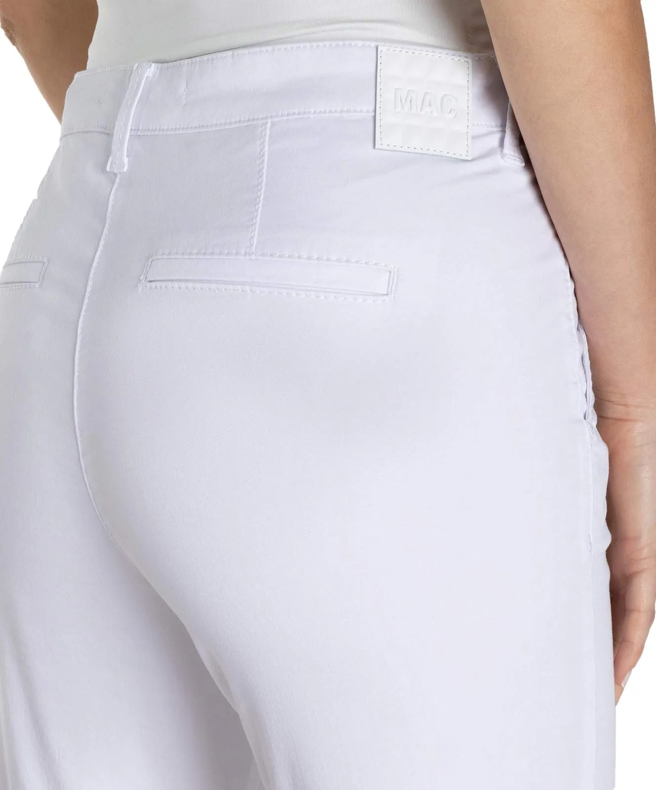 Damen Hose Chino Turn Up von MAC in White