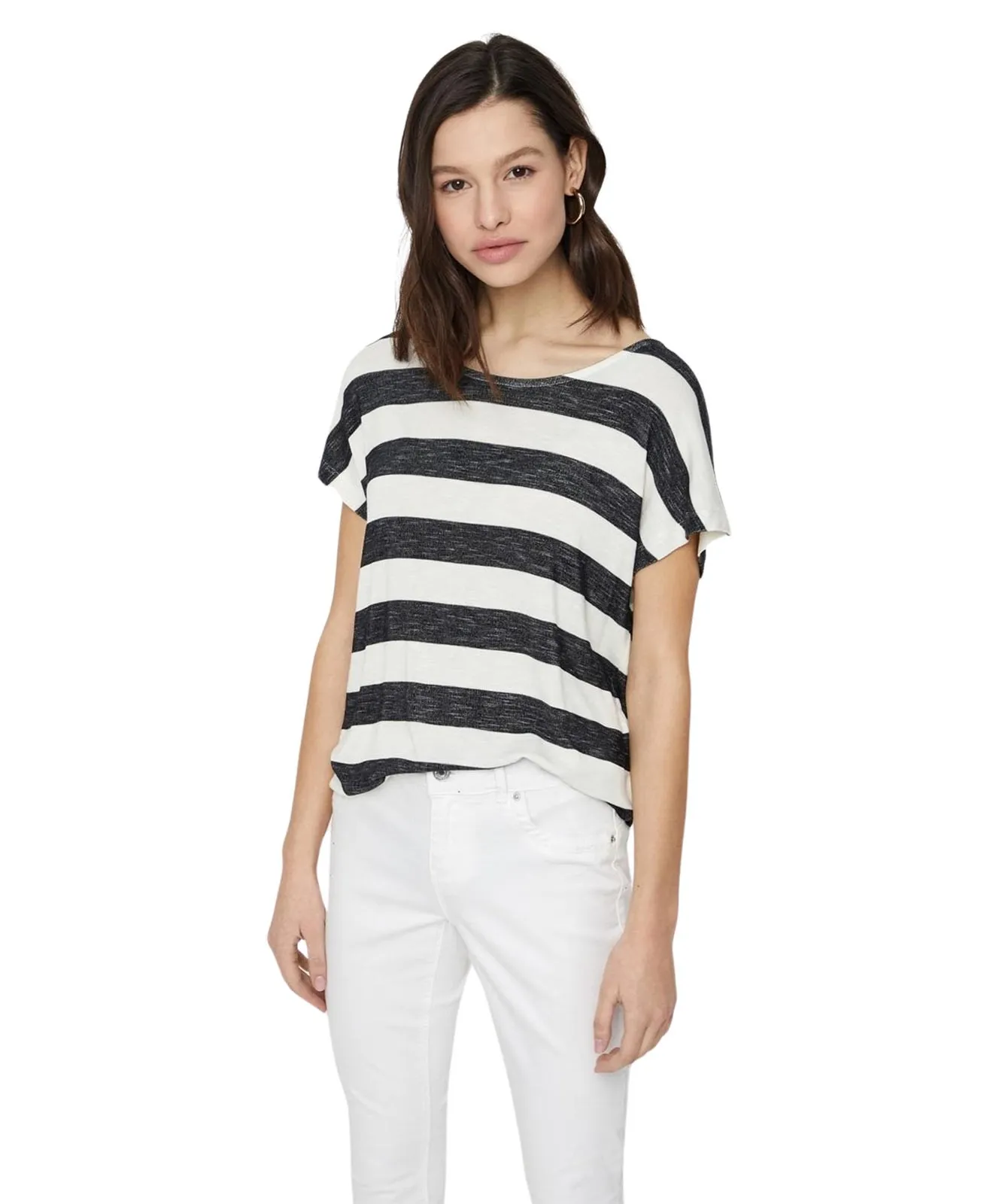 Damen Shirt Wide von Vero Moda in Black Snow White