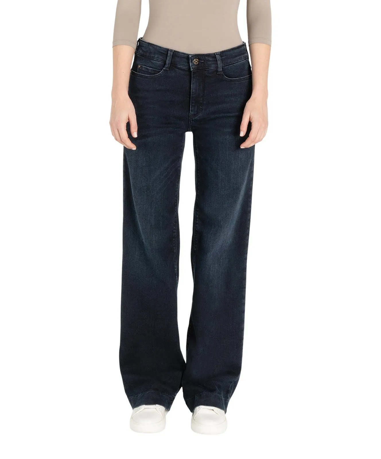 Damen Jeans Dream Wide Authentic von MAC in Midnight Blue Wash
