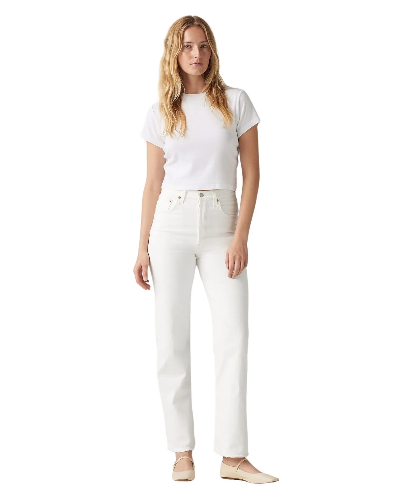 Damen Jeans Ribcage Straight Ankle von Levis in Cloud Over
