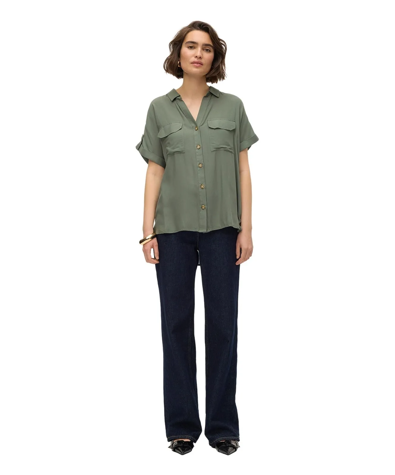 Damen Bluse Bumby von Vero Moda in Laurel Wreath