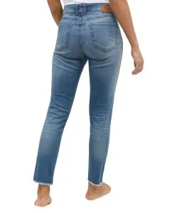 Angels Jeans Skinny Ankle Zip Fringe in Hellblau