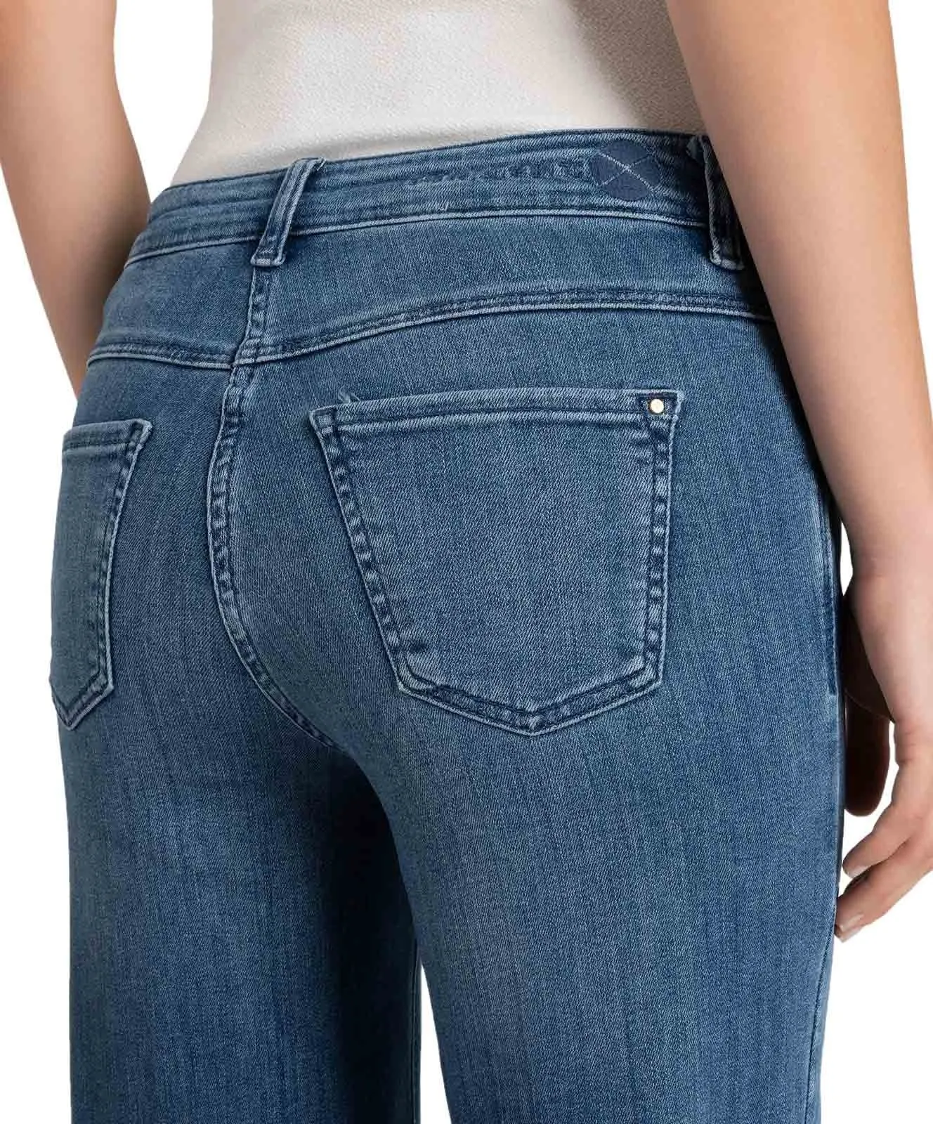 Damen Jeans Dream Wide Authentic von MAC in Vintage Blue Basic Wash