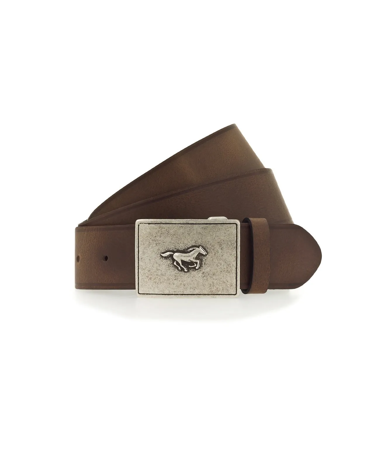 Herren Gürtel 40 mm Ledergürtel mit Schließe von Mustang in Baileys