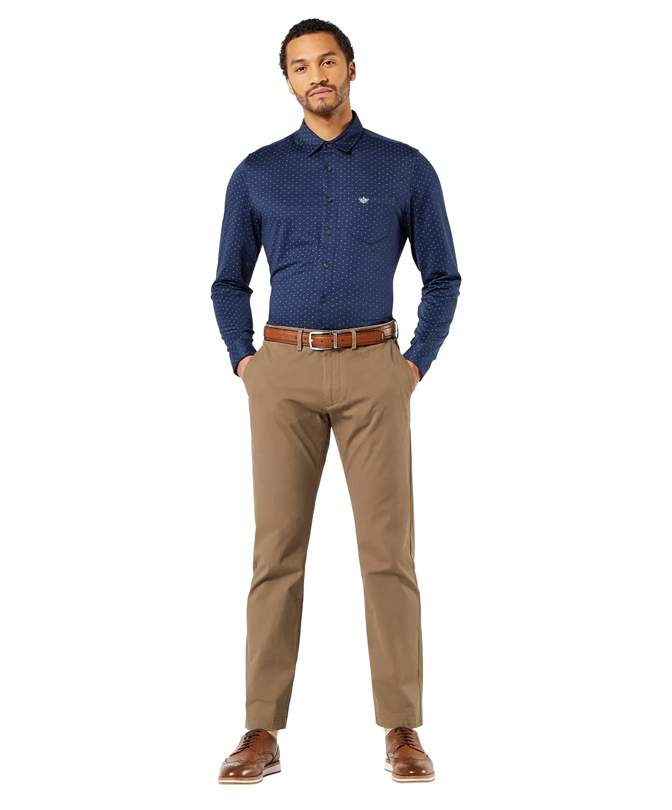 Herren Hose Chino Straight von Dockers in Brownstone