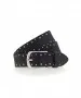 Damen Gürtel 35mm Ledergürtel mit Nieten von Mustang in Schwarz