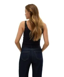 Vero Moda Tank Top mit U-Ausschnitt in Schwarz