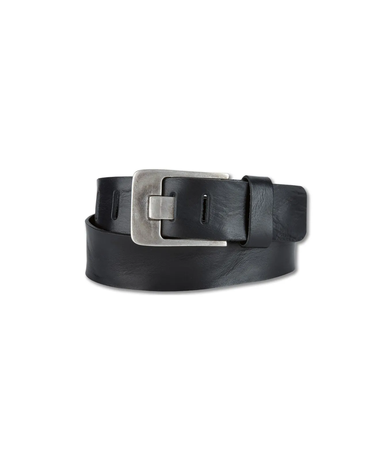 Herren Gürtel 5cm Walklederg.geprägt von Bernd Götz in Schwarz
