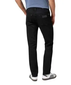 Wrangler Larston Jeans Tapered in Schwarz Deep Ink