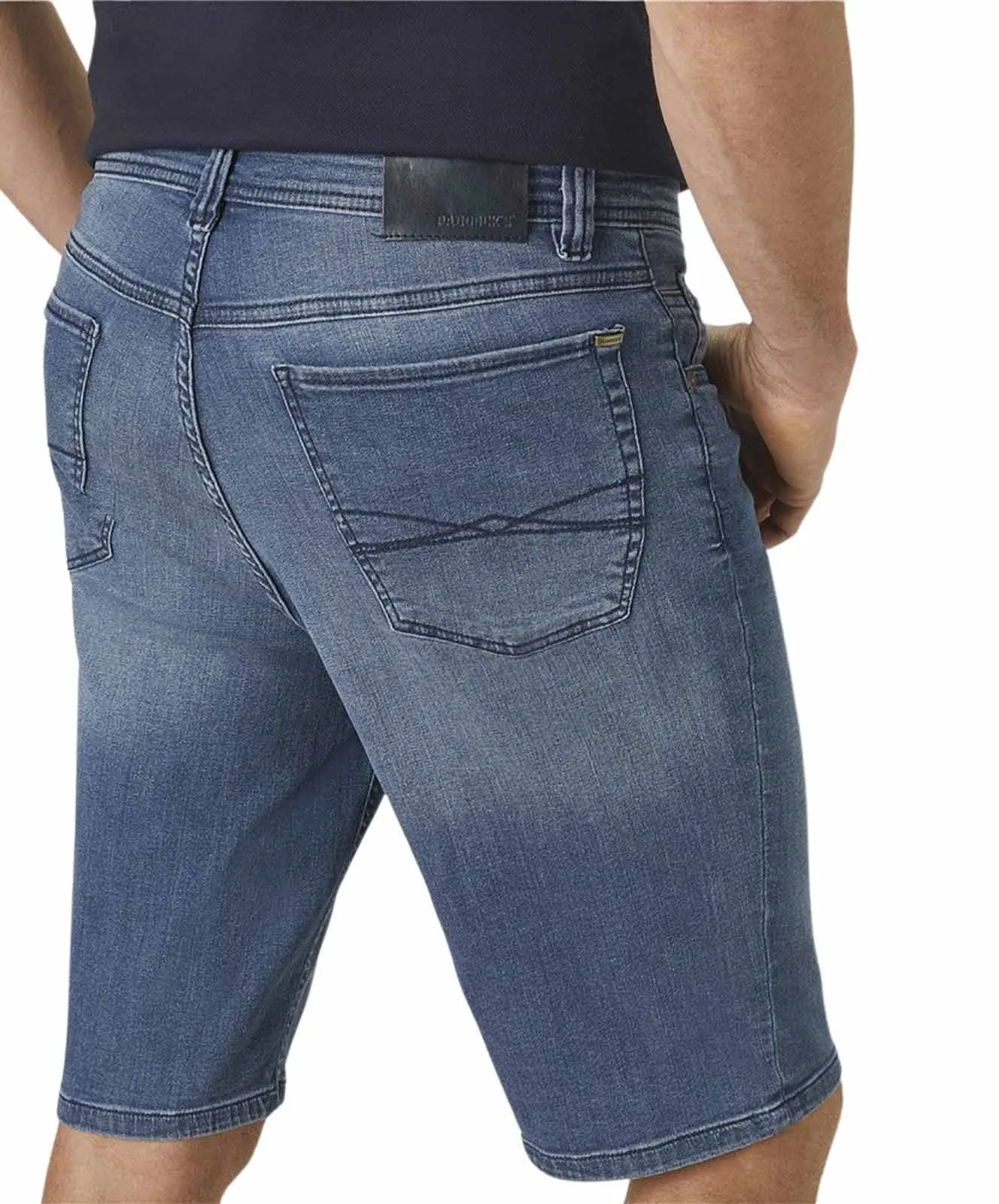 Herren Jeans Ranger Pipe Bermuda von Paddocks in Light Blue Used