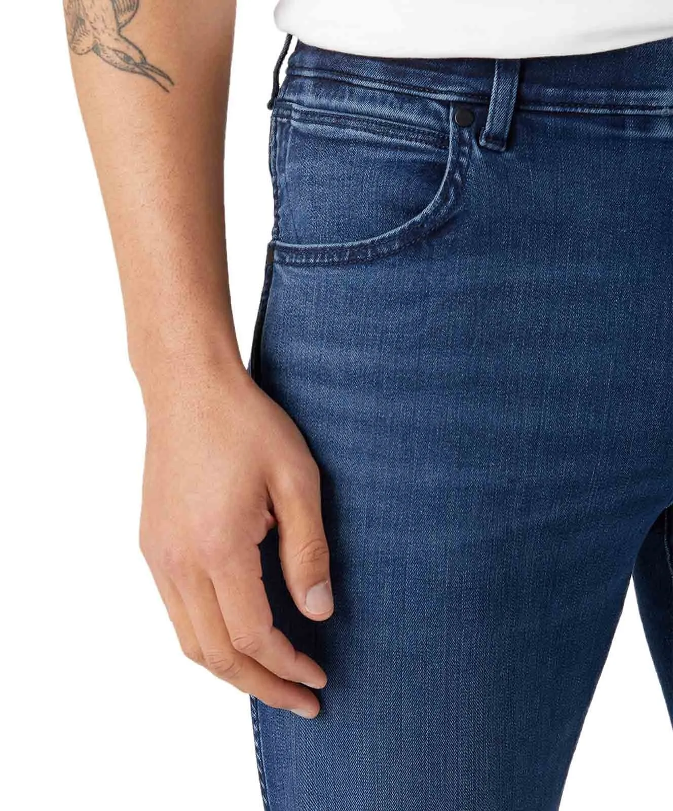 Herren Jeans Larston von Wrangler in Apollo
