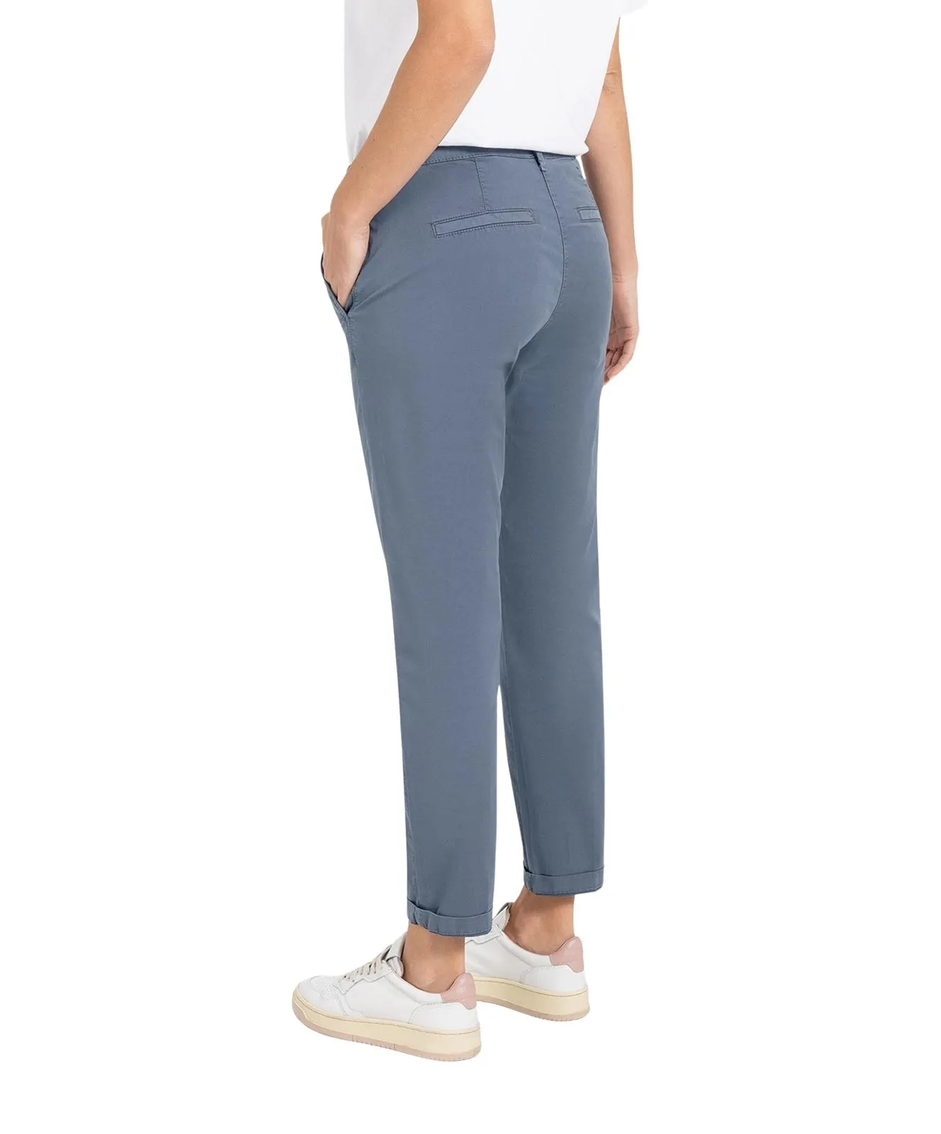 Damen Hose Chino Turn Up von MAC in Grisaille
