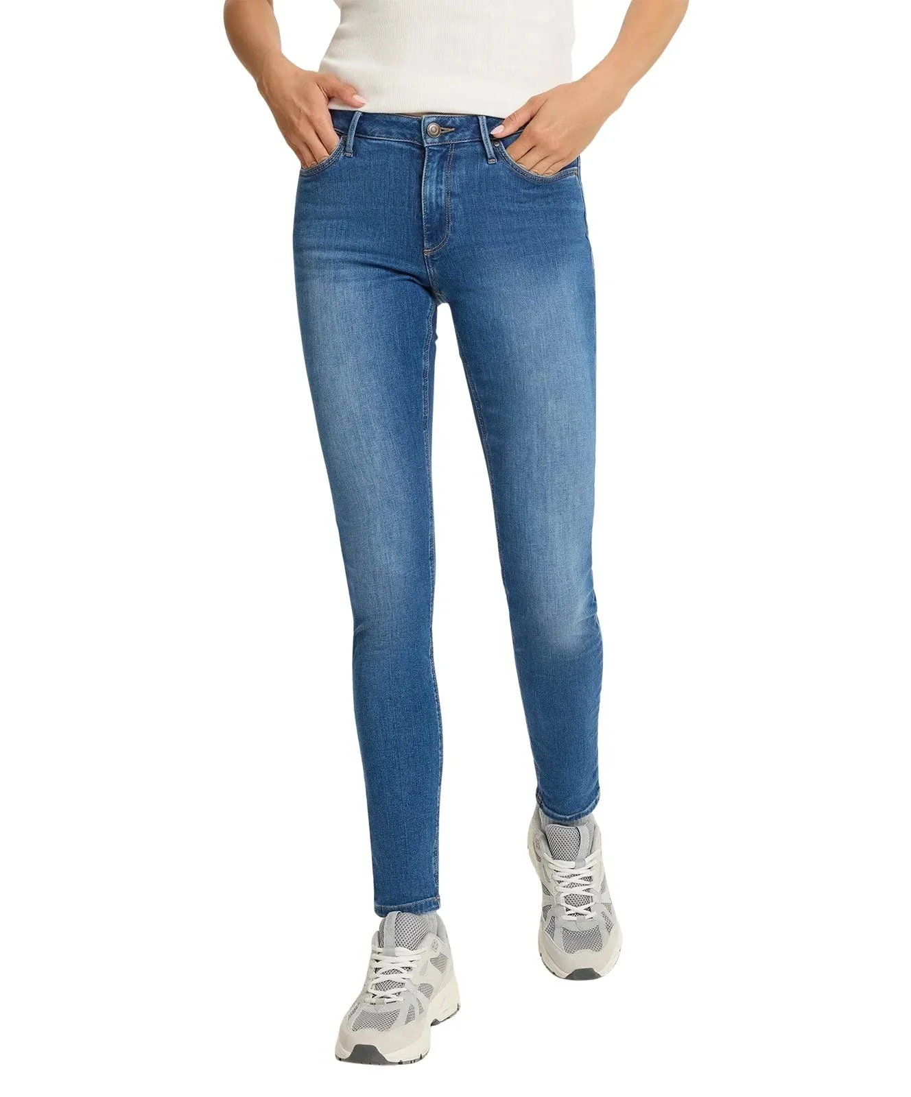 Damen Jeans Alan von Cross in Mid Blue