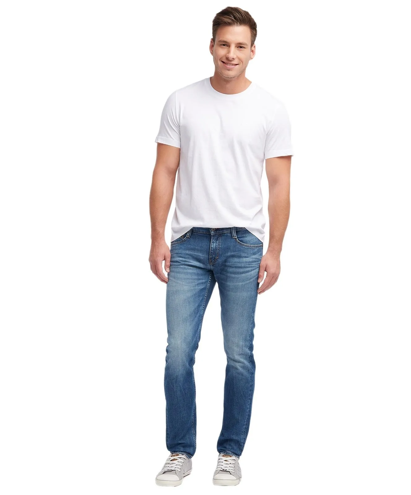 Herren Jeans Oregon Tapered von Mustang in Light Scratched Used