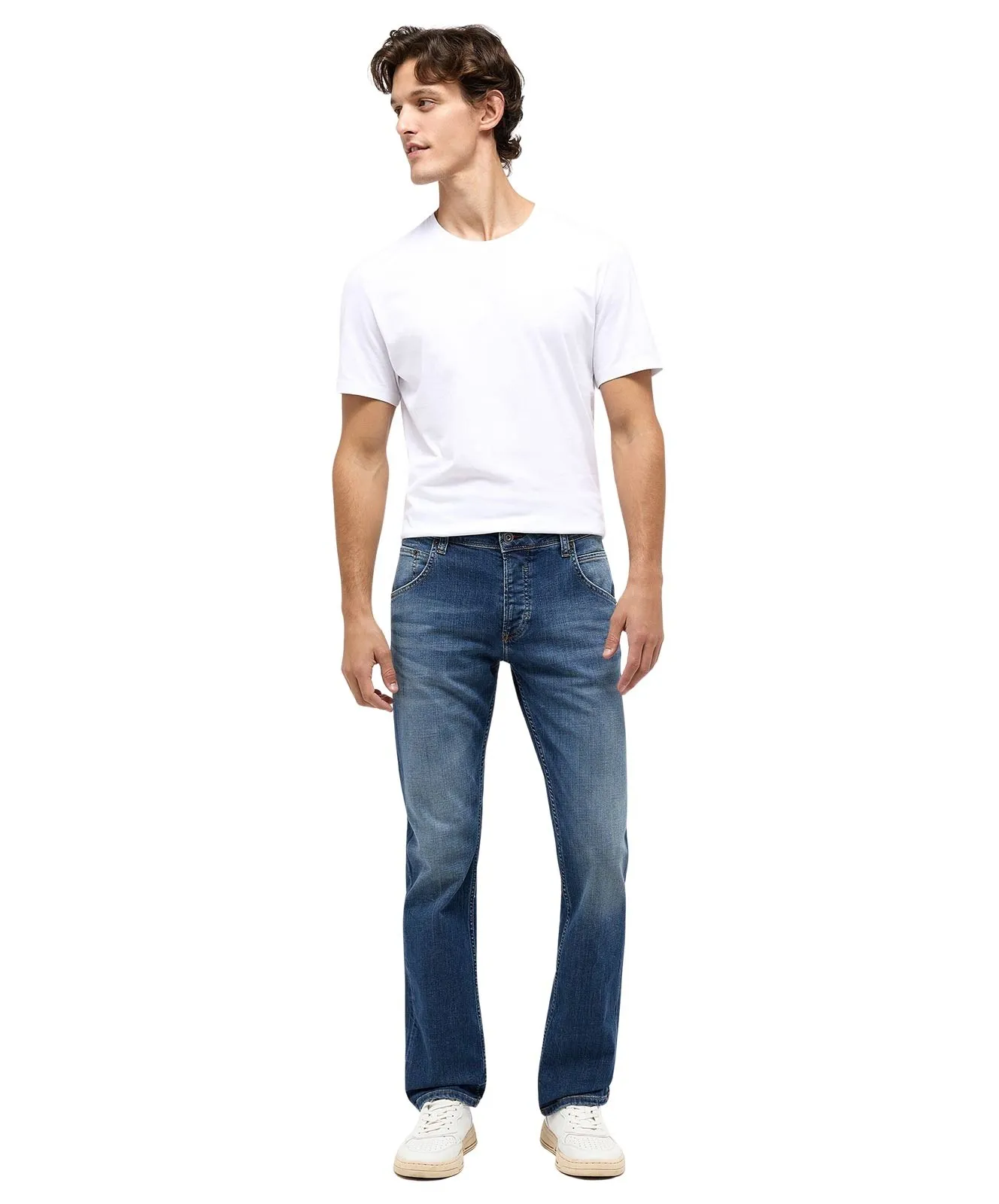 Herren Jeans Michigan Straight von Mustang in Light Scratched Used