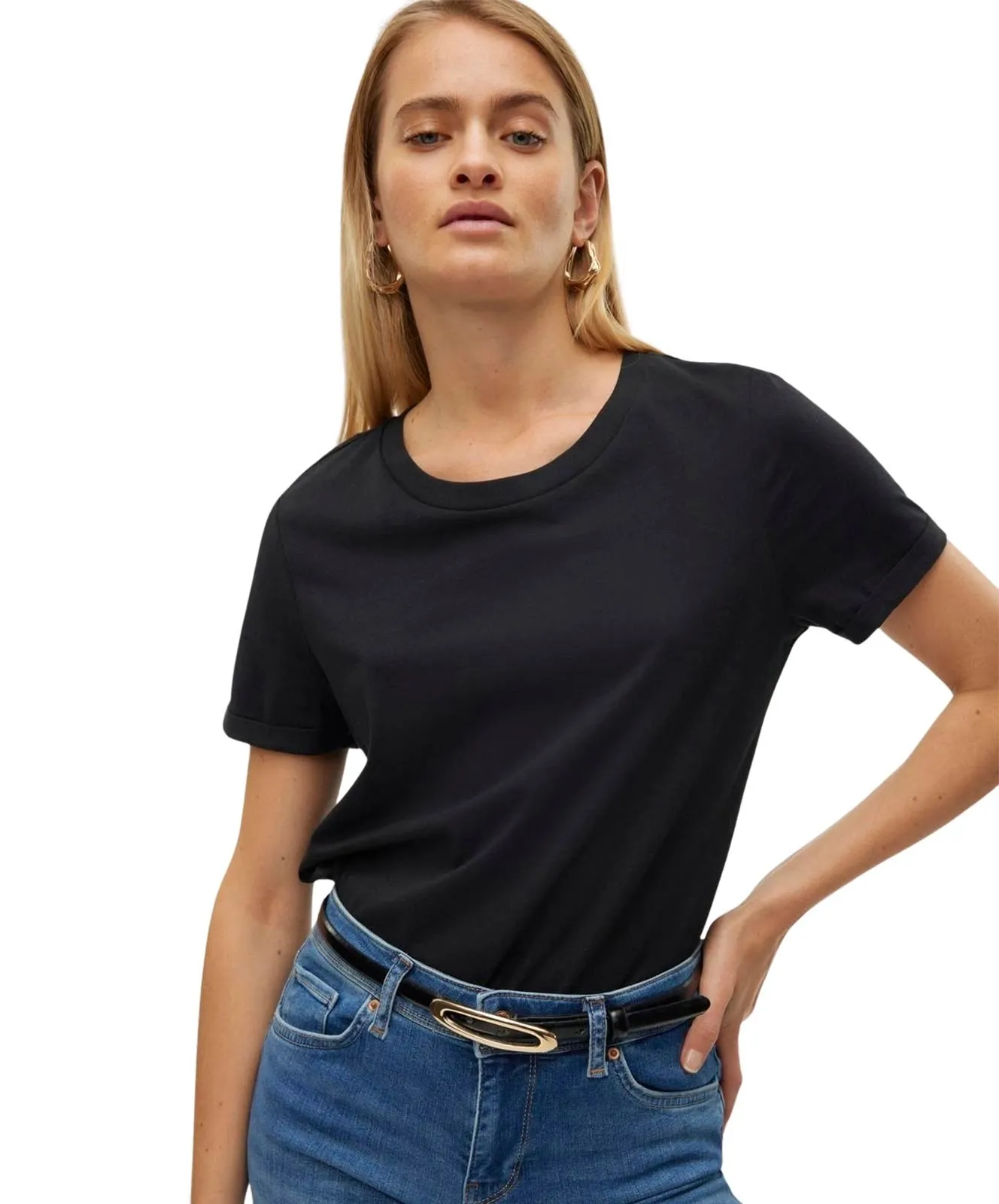 Damen Shirt Paula von Vero Moda in Black