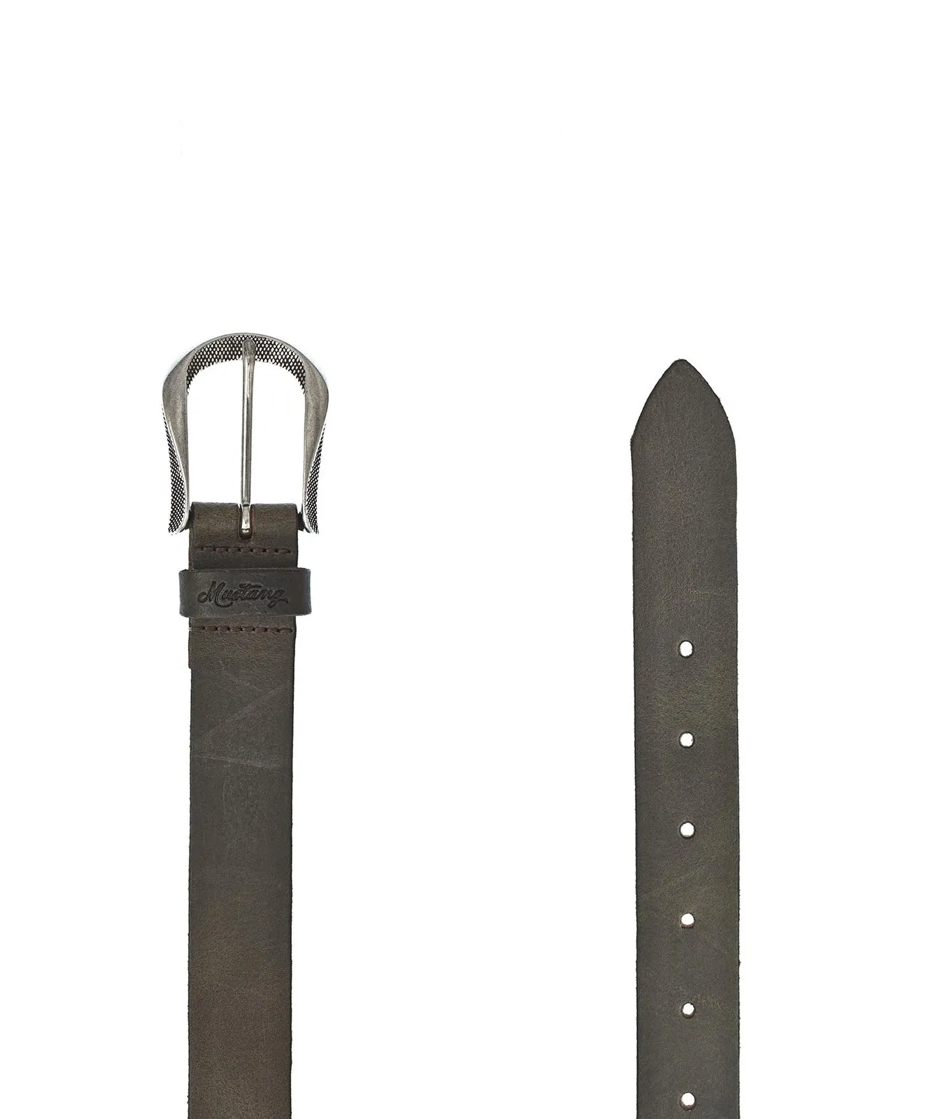 Damen Gürtel 30 mm Ledergürtel mit Schließe von Mustang in Dunkelbraun