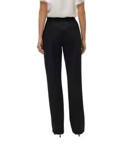 Vero Moda Stoffhose Zamira mit mittlerer Taille in Schwarz