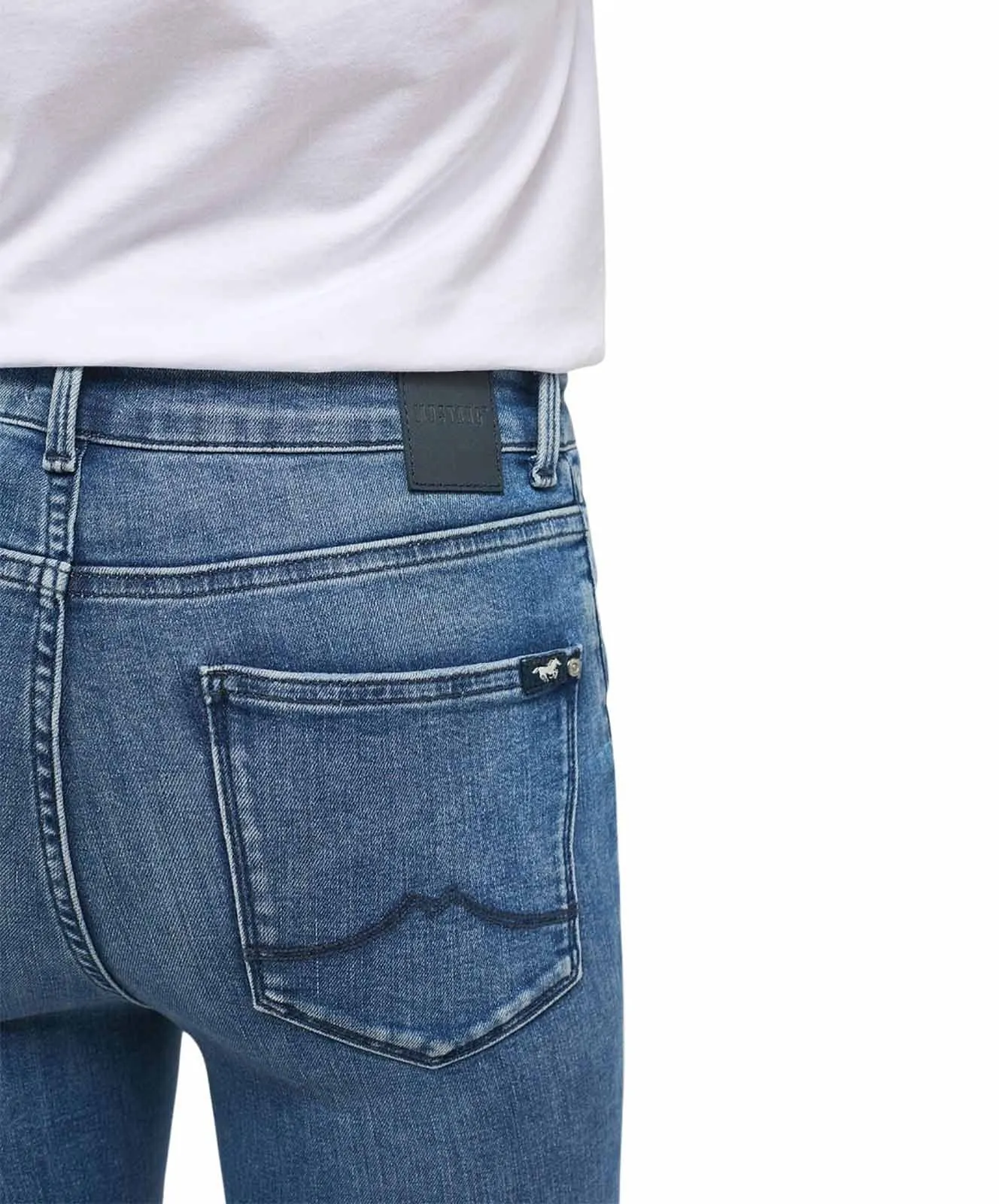 Damen Jeans Georgia Super Skinny von Mustang in mittleren Blauton